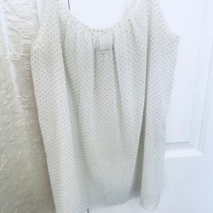 Silver sparkle Polka dot tank
